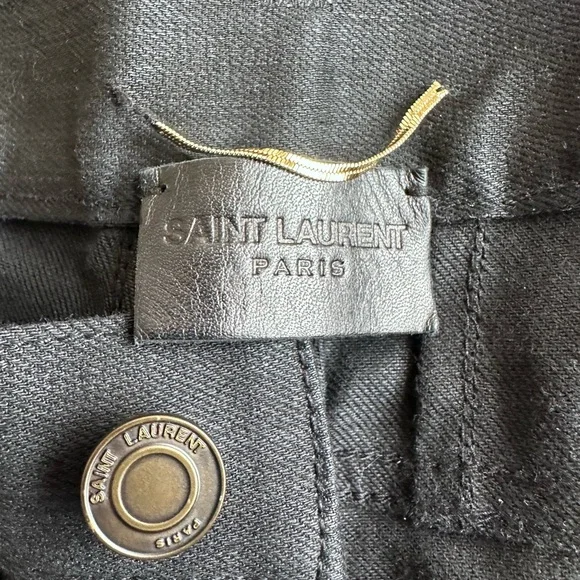 💯Auth Saint Laurent NWT Style: D01 W/SK-LW Black Denim Jeans